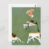 C Coles Phillips "Zuhause Krawatte" Fadeaway Girl Postkarte (Vorne/Hinten)