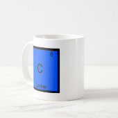 C - Cookie Chemie Element Symbol Lustig Kaffeetasse (Vorderseite Links)