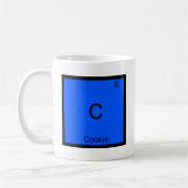 C - Cookie Chemie Element Symbol Lustig Kaffeetasse (Links)