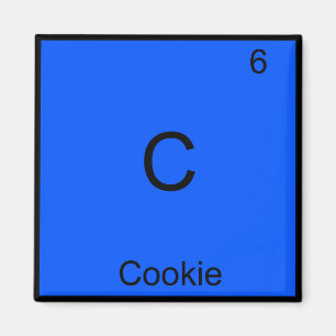 C - Cookie Chemie Element Symbol Lustig Magnet