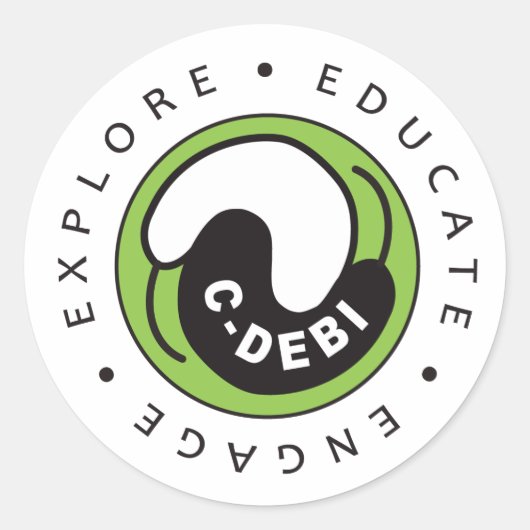 C-DEBI-Aufkleber EEE Runder Aufkleber (Vorderseite)