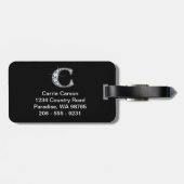 C "Diamond Bling" Gepäckmarke Gepäckanhänger (Rückseite horizontal)