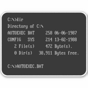 C:\> DOS-Eingabezeile auffordern Aufkleber