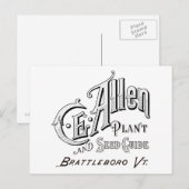 C.E. Allen Plant & Seed Guide 1894 Postcard Postkarte (Vorne/Hinten)