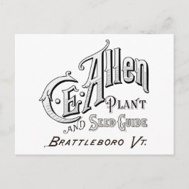 C.E. Allen Plant & Seed Guide 1894 Postcard Postkarte