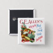 C.E. Allen's 1898 Pflanze und Seed Guide Magnet Button (Vorne & Hinten)