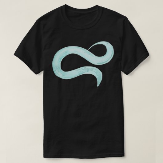 C elegans Nematode Worm Illustration T-Shirt (Design vorne)