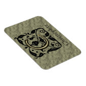 C - Embossed Vintag Monogram (Gold) Magnet (Rechte Seite)
