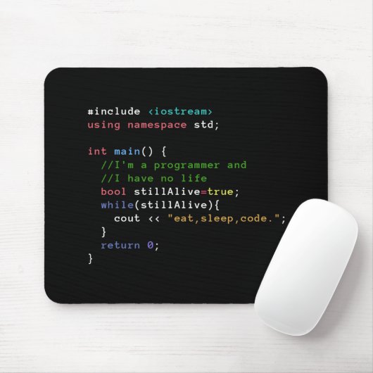 C++ Endlosschleife essen Schlaf-Code Mousepad (Mit Mouse)