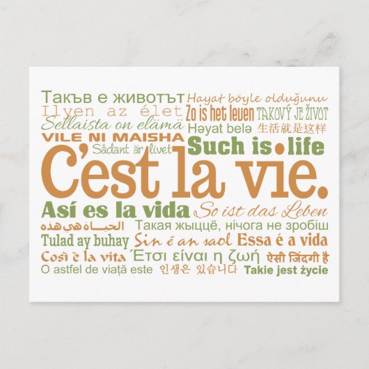 C est La Vie Postkarten (Vorderseite)