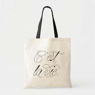 C est La Vie Quote Chic Typografie Tragetasche