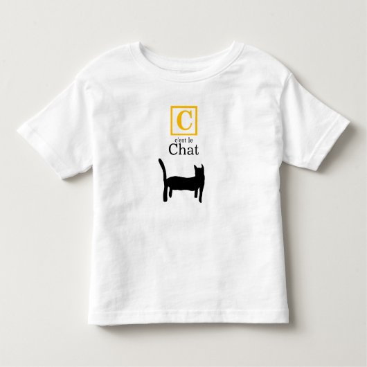 C est le Chat (die Katze, Französisch) Kleinkind T-shirt (Vorderseite)