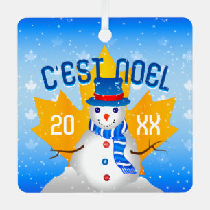 C. EST WEIHNACHTEN Imitate Gold Canadian Ahornleaf Ornament Aus Metall