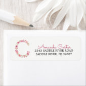 c Etikett für die erste florale Monogramm-Rücksend (Insitu)