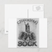C. Feigenspan's Bock Beer 1887 Postkarte (Vorne/Hinten)