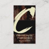 C Flame Monogram Business Card Visitenkarte (Vorderseite)