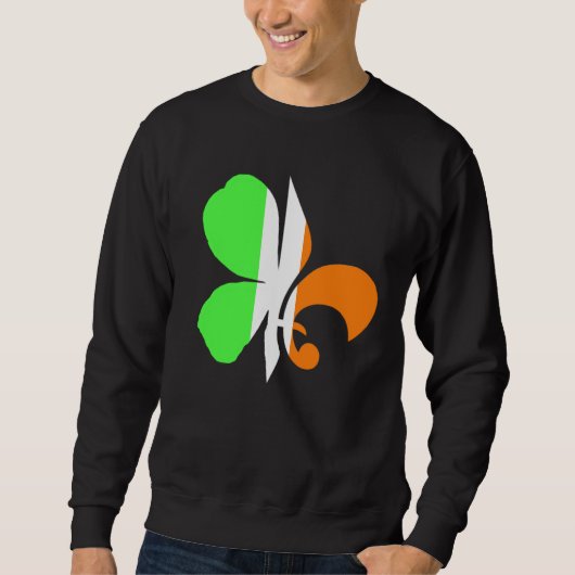 C Fleur Louisiana Irish Cajun New Orleans St Patri Sweatshirt (Vorderseite)