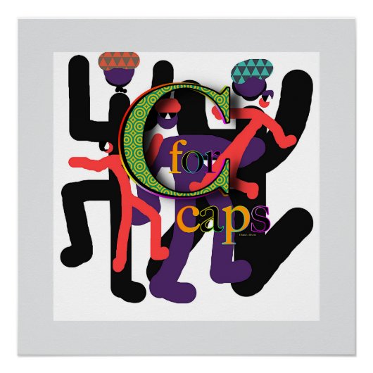 C für Caps Alphabet anfänglich Poster (Vorderseite)