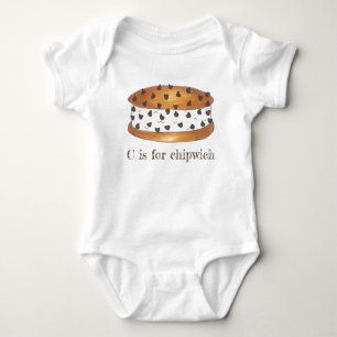 C für Chipwich Chocolate Chip Ice Cream Sandwich Baby Strampler