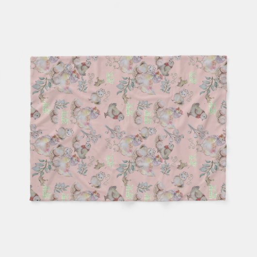 C für Cluck Baby Blanket Fleecedecke (Vorderseite (Horizontal))