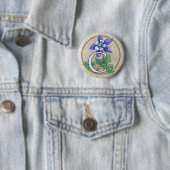 C für Columbine-Blumen-Monogramm-runden Knopf Button (Beispiel)