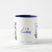 C für Columbine-Blumen-Monogramm-und Namen-Tasse Tasse (Zentrum)
