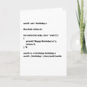 C Geburtstag Karte (Vorderseite)