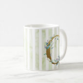 C Gold Erstplatine auf blau-weißen Streifen Kaffeetasse (VorderseiteRechts)