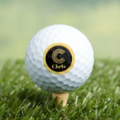 C Gold Mit Monogramm Letter Personalisierte Golfbä Golfball (Insitu T-Shirt)