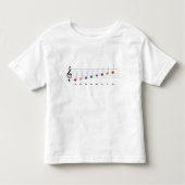 C Große Skala in Treble Clef Kids Musikkompetenz Kleinkind T-shirt (Vorderseite)