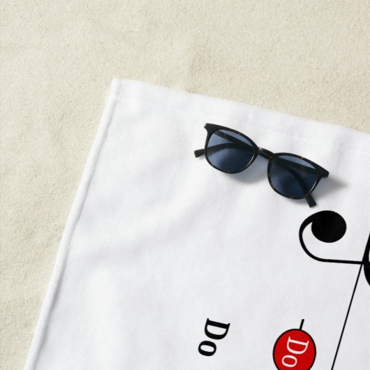 C Große Skala in Treble Clef Kids Musikkompetenz Strandtuch (Beispiel)