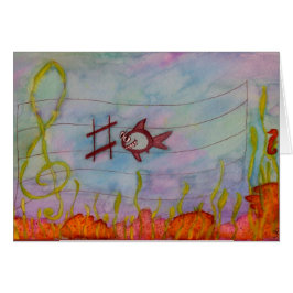 "C-Haifisch" Musik Gretting Karte