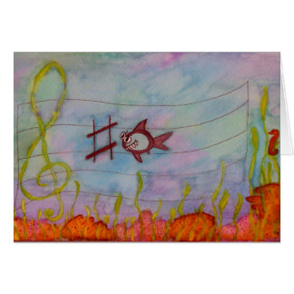 "C-Haifisch" Musik Gretting Karte