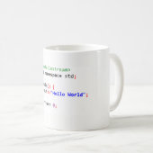C++ Hallo Weltkaffee-Tasse Kaffeetasse (VorderseiteRechts)