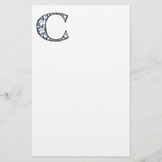 C-Imitate-"Diamant"-Monogramm Briefpapier (Vorderseite)