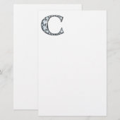 C-Imitate-"Diamant"-Monogramm Briefpapier (Vorne/Hinten)