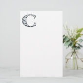 C-Imitate-"Diamant"-Monogramm Briefpapier (Stehend Vorderseite)