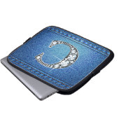 C Imitate "Diamond" Denim Stitching Electronics Ba Laptopschutzhülle (Vorne Knopf)