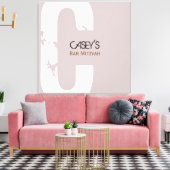 C Initial Collection Bar Bat Mitzvah Sign-In Board Leinwanddruck (Insitu (Wohnzimmer))