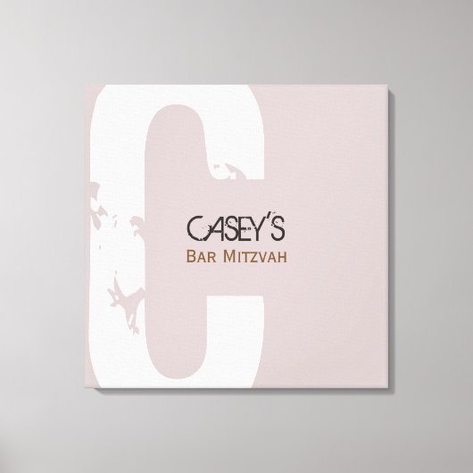 C Initial Collection Bar Bat Mitzvah Sign-In Board Leinwanddruck (Vorderseite)