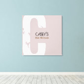 C Initial Collection Bar Bat Mitzvah Sign-In Board Leinwanddruck (Insitu (Holzboden))