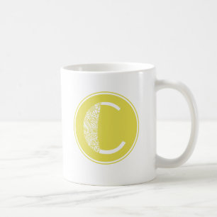 C Initial floral Monogramm Kaffeetasse