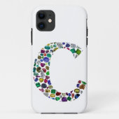 C Initial Gem Design Case-Mate iPhone Hülle (Rückseite)