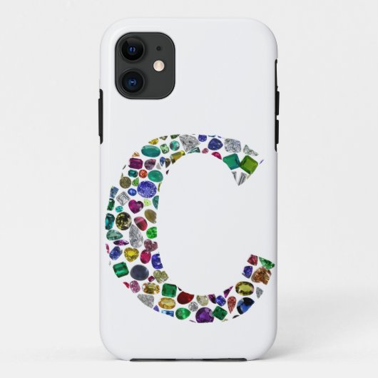 C Initial Gem Design Case-Mate iPhone Hülle (Rückseite)