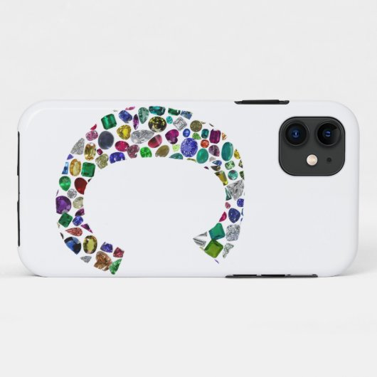 C Initial Gem Design Case-Mate iPhone Hülle (Rückseite (Horizontal))