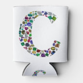 C Initial Gem Design Dosenkühler (Vorderseite)