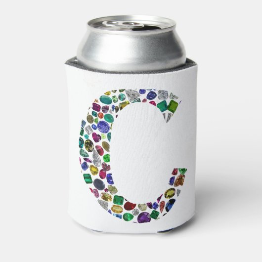 C Initial Gem Design Dosenkühler (Kanne Rückseite)