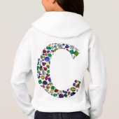 C Initial Gem Design Hoodie (Rückseite)