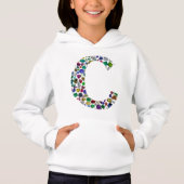 C Initial Gem Design Hoodie (Vorderseite)