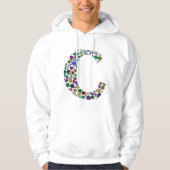C Initial Gem Design Hoodie (Vorderseite)